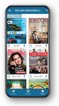 Flipster mobile display preview showing magazine cover images including: Consumer Repots, Elle Decor, People, and The Week