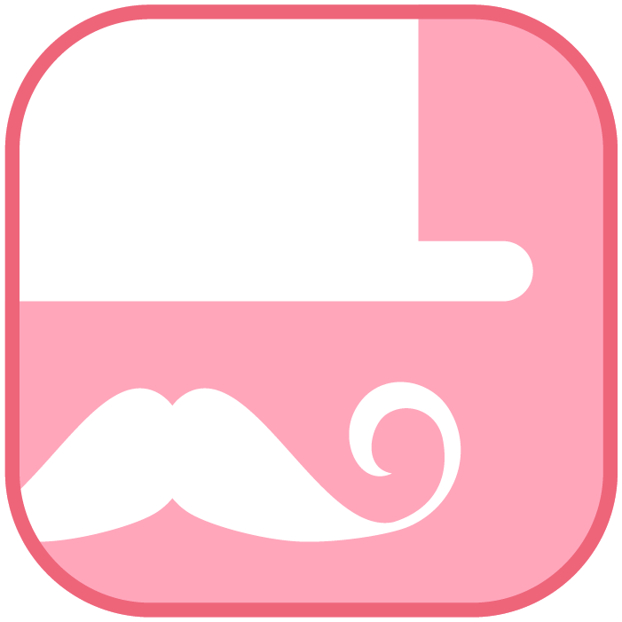 Hat and Mustache Graphic