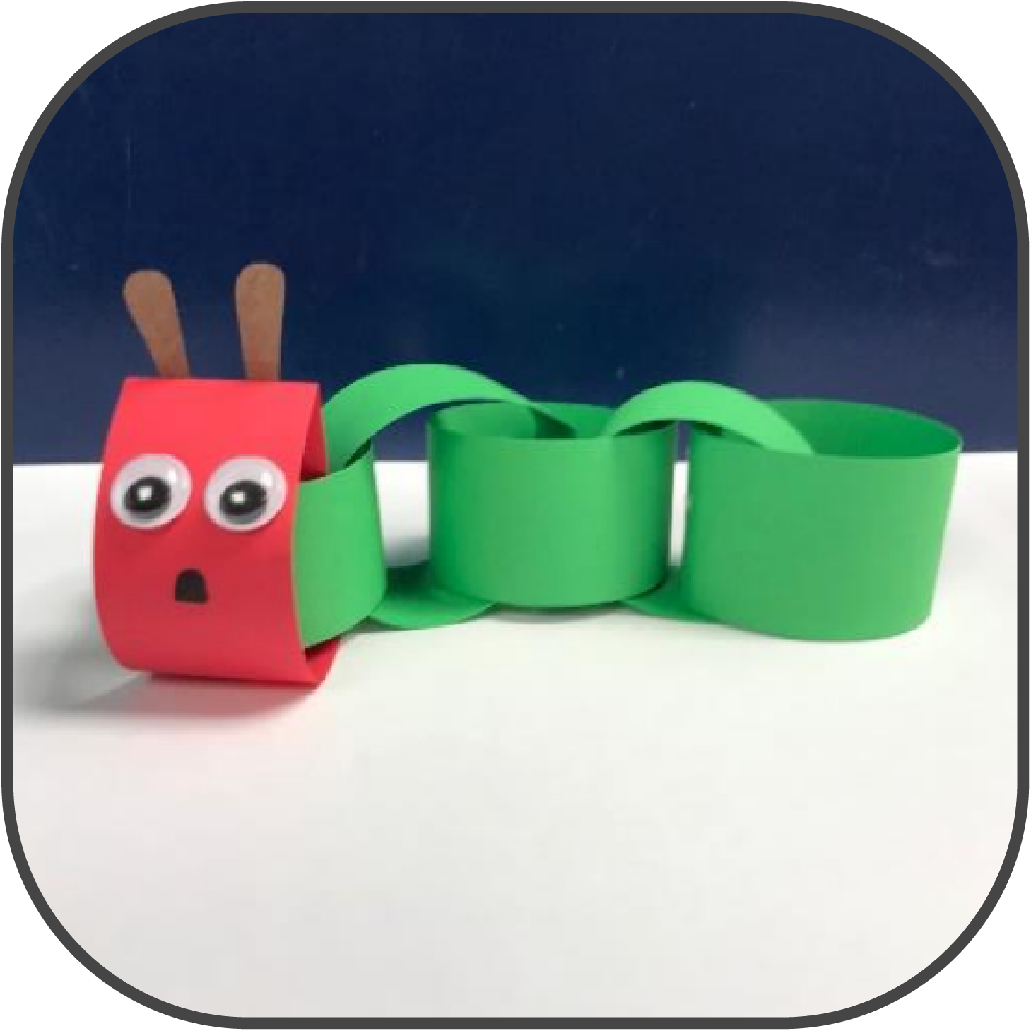 Paper Caterpillar Chain Craft