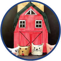 Paper Farmhouse and Animal Playset