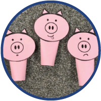 Paper Pig Puppets