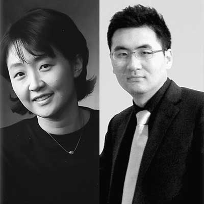 Head shots of Jimin Yun and Yoahn Kwon