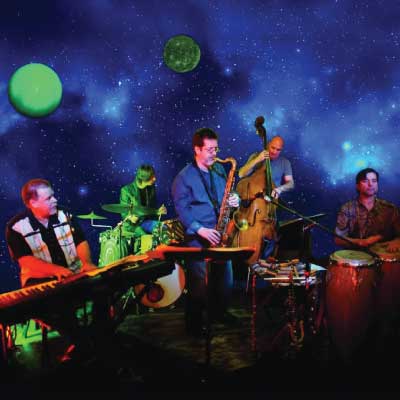 Jazz band playing in a night club