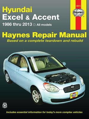 Hyundai Excel & Accent automotive repair manual