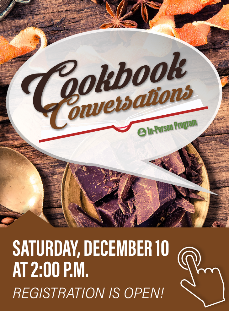 Cookbook Conversations at 2pm on December 10