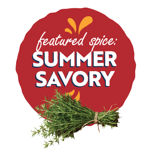 bunch of fresh summer savory